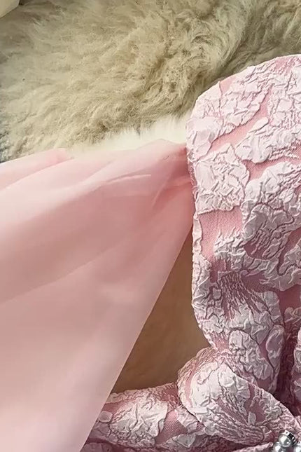 Banquet Dresses High-end Lantern Sleeve Sexy Strapless Chest Slim Long Dresses Women
