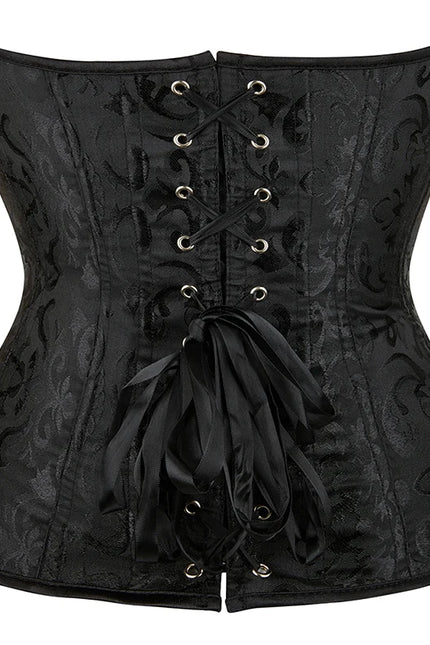 Sexy shaping corset with zipper overbust top black white waist trainer bustier elegant burlesque