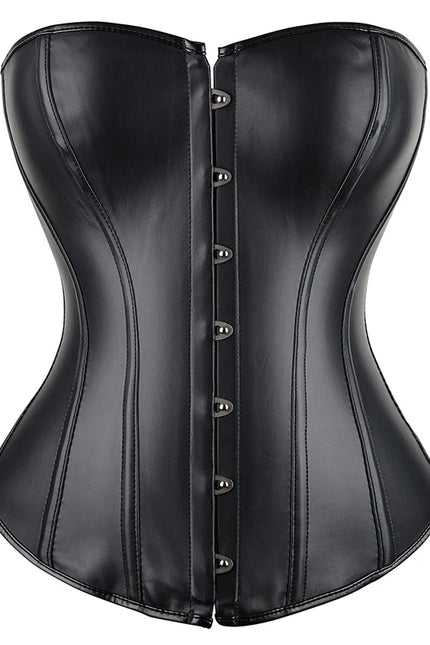 Red Adult Ladies Binder Shaping Gothic Classic Corset Leather Strap Busk Corsets