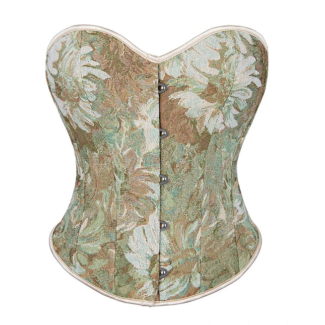Off-shoulder non-stretch tight lace-up boned corset with shaping top for women