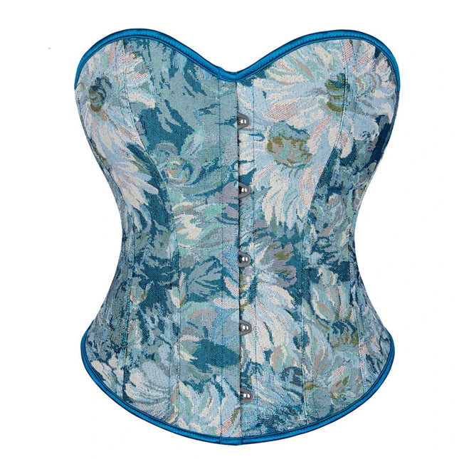 Off-shoulder non-stretch tight lace-up boned corset with shaping top for women