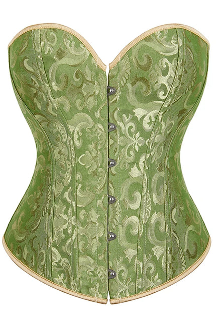 Busk Closure Chest Binder Waist Bustier Top Jacquard Corset Floral Print Corset Plus Size Body Shapers