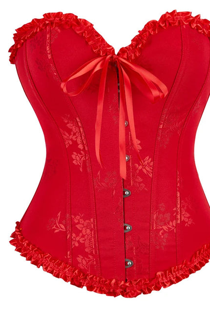 Navy Blue Black Red White Women Lace Gorset Bodycon Lingerie Printed Lace Boned Victorian Corset Tops
