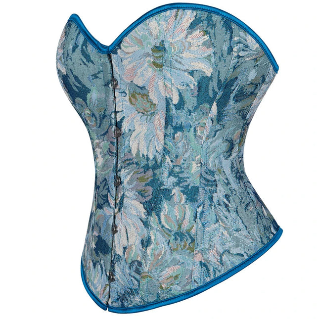 Off-shoulder non-stretch tight lace-up boned corset with shaping top for women