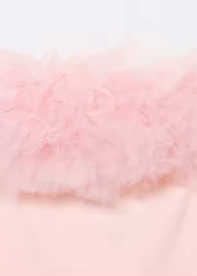 Strapless pink Color Mini Dress