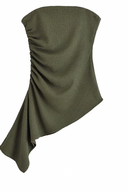 Solid Color Strapless Top