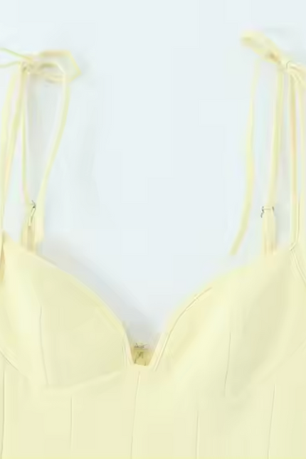 Spaghetti Strap Back Hollow Summer Mini Dress