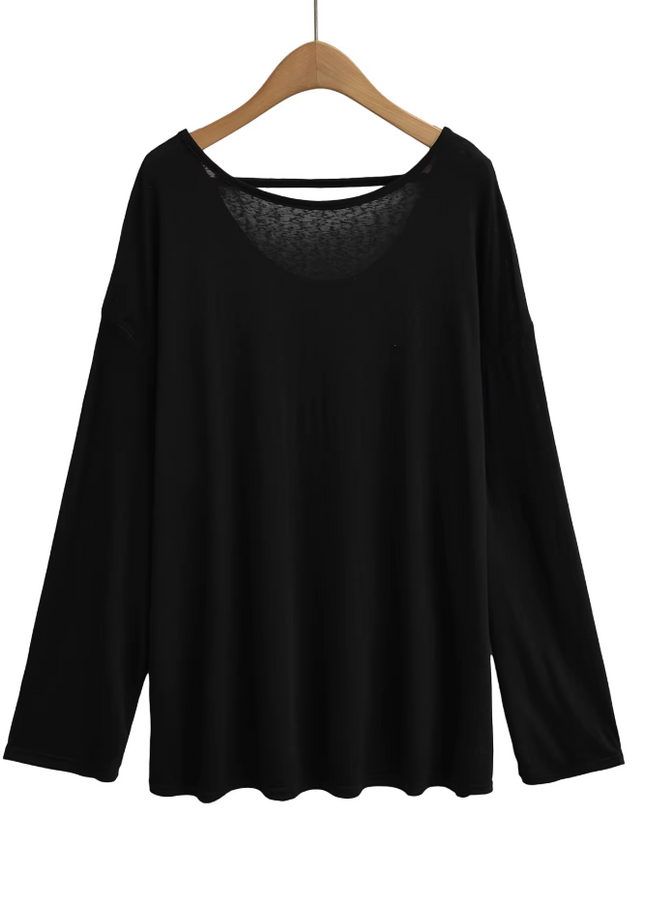 Long Sleeve Crew Neck Casual Shirt