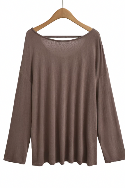 Long Sleeve Crew Neck Casual Shirt
