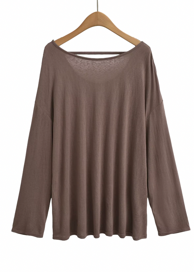 Long Sleeve Crew Neck Casual Shirt