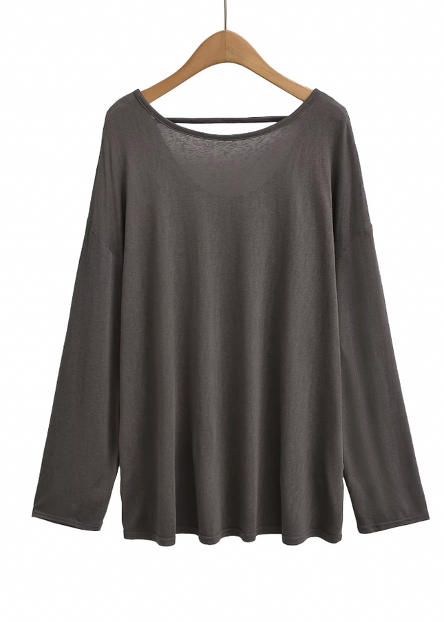 Long Sleeve Crew Neck Casual Shirt