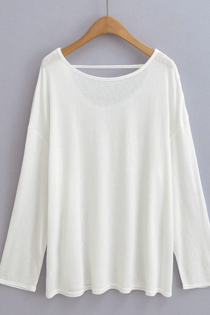 Long Sleeve Crew Neck Casual Shirt