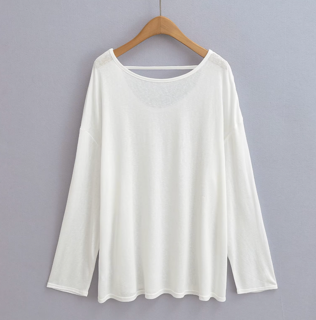 Long Sleeve Crew Neck Casual Shirt