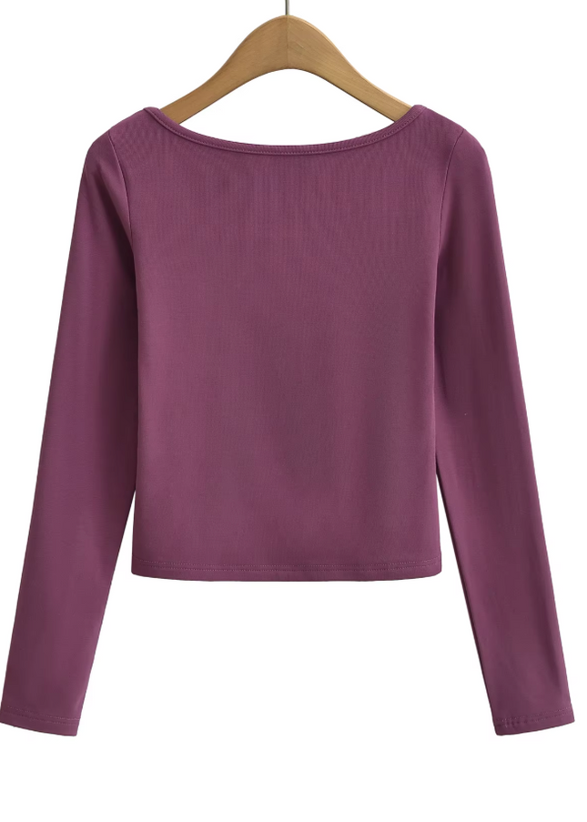 Crew Neck Long Sleeve Casual t Shirt