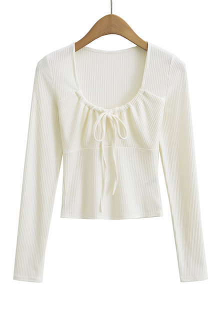 Long Sleeve Knitted Casual T- Shirt
