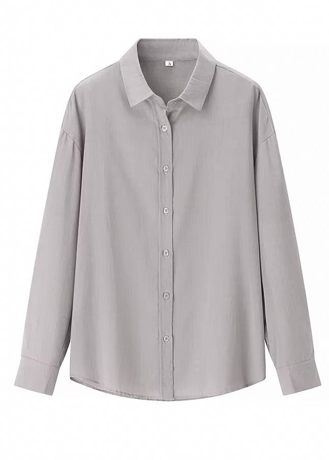 Long Sleeve Turn Down Collar Shirt