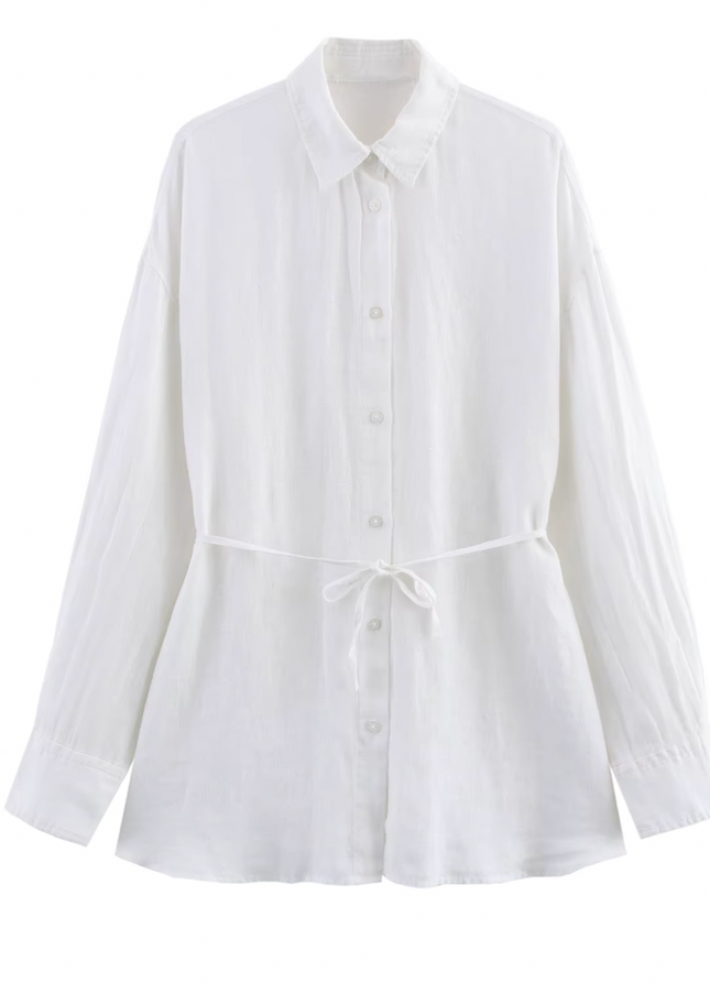Long Sleeve Turn Down Collar Shirt for Women