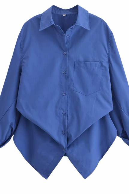 Long Sleeve  Blue Color Casual Shirt
