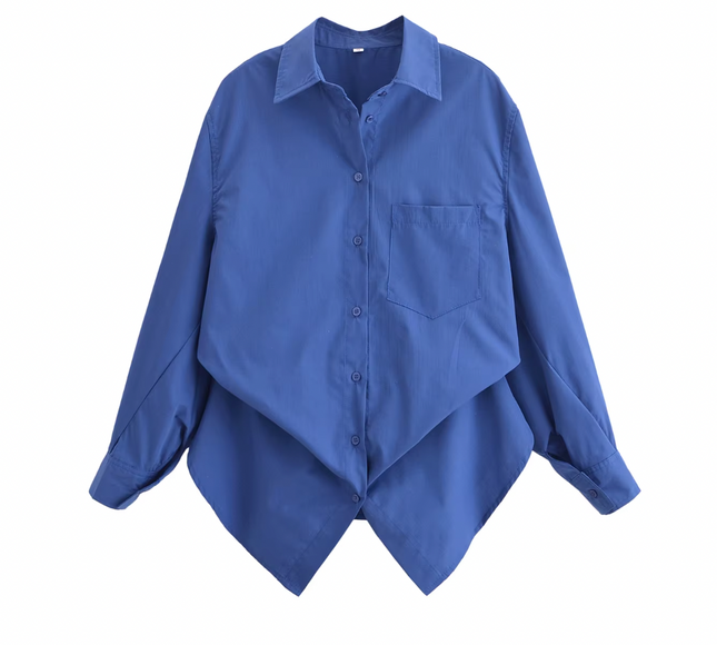 Long Sleeve  Blue Color Casual Shirt