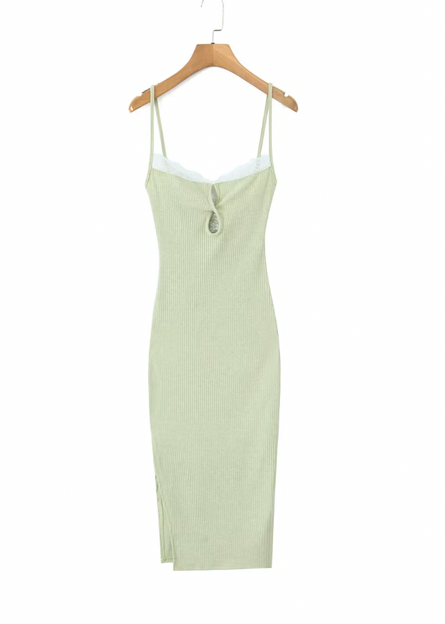 Spaghetti Strap Cotton Long slip Dress