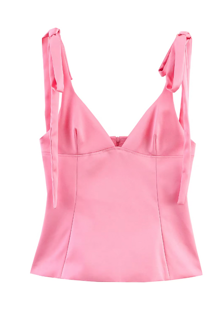 Strap Lace up Casual tank Tops