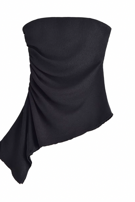 Solid Color Strapless Top