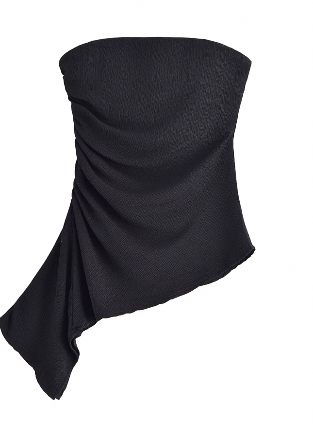 Solid Color Strapless Top