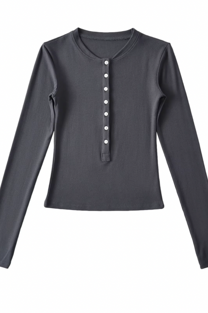 Long Sleeve Buttons up T-Shirt