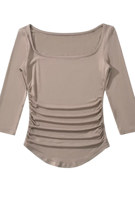 Square Collar Short Sleeve T-Shirts
