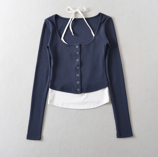 Long Sleeve Knitted T-Shirt