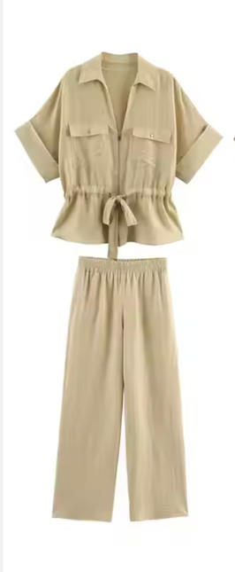 Bow Tie Tops & Trouser Set