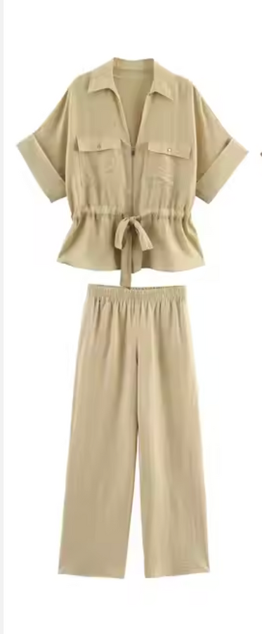 Bow Tie Tops & Trouser Set
