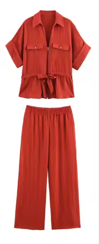 Bow Tie Tops & Trouser Set