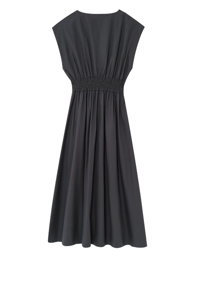 Elastic Waist Casual Long Dress