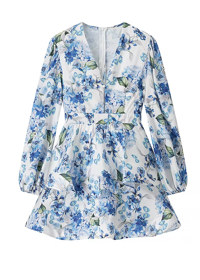 Floral Print Causal Mini Dress