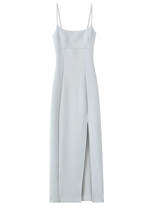 Front Slit Spaghetti Strap Long Dress