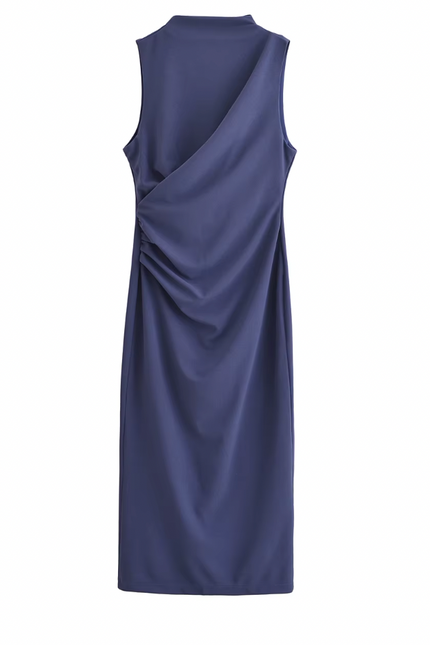 Pleated Sleeveless Long Dress