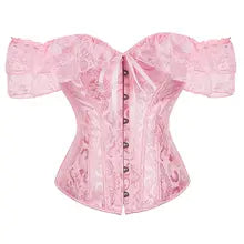 Fashion Stylish Corset Tops Women Off Shoulder Strapless Lace-up Buckle Bustier Corset Lady Lace Sexy Tank Crop Top White Black