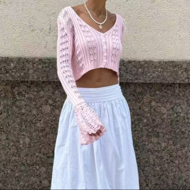 Crop Blouse long sleeve – Lightweight & Playful Summer Fit